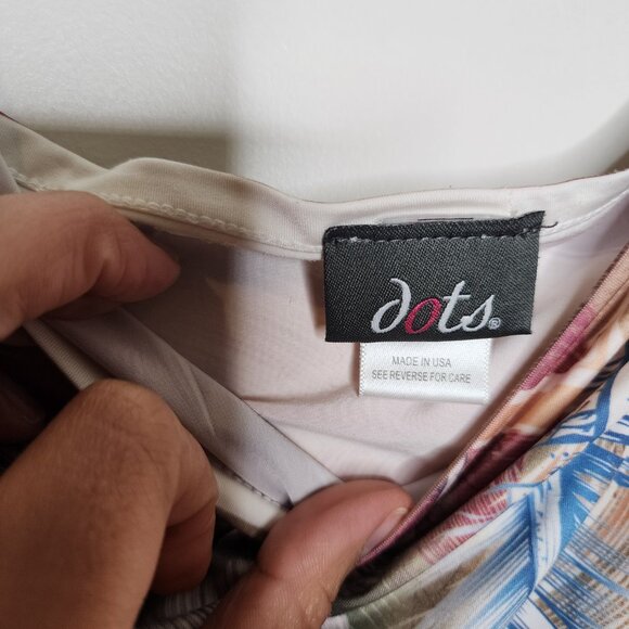 Vintage Dots one shoulder boho feather print Y2K dress size M - Picture 8 of 11